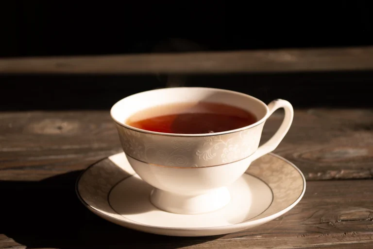 Cup of hot tea with steam, like the brewed teas on the Starbucks menu