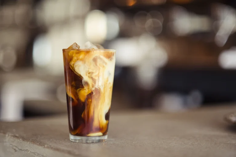 Iced coffee drinks topped with cold foam, like the trending drinks on the Starbucks menu